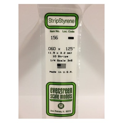 EVG156 .060 x .125 STRIPS 10/pk *5