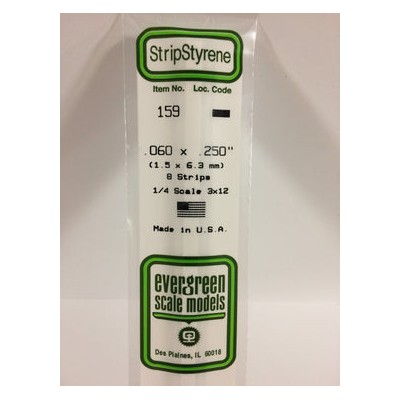 EVG159 .060 x .250 STRIPS 8/pk *5