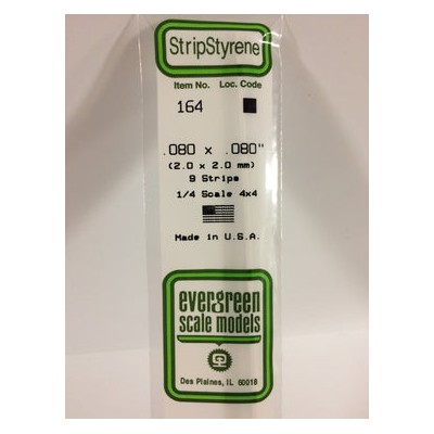 EVG164 .080 x .080 STRIPS 9/pk *5