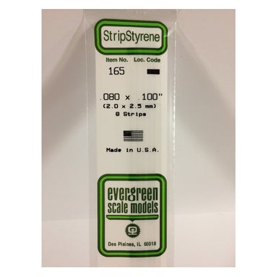 EVG165 .080 x .100 STRIPS 8/pk *5