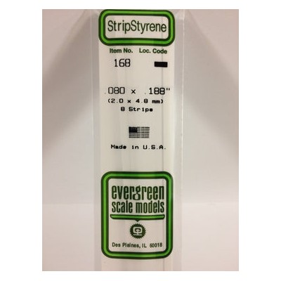 EVG168 .080 x .188 STRIPS 8/pk *5