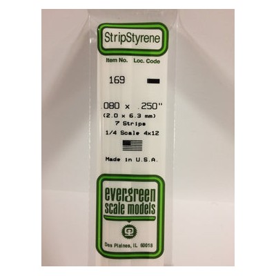 EVG169 .080 x .250 STRIPS 7/pk *5