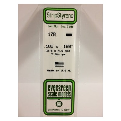 EVG178 .100 x .188 STRIPS 7/pk *5