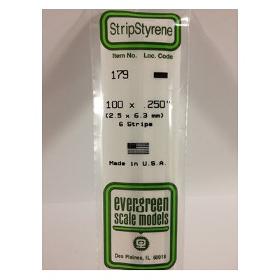 EVG179 .100 x .250 STRIPS 6/pk *5