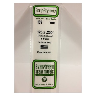 EVG189 .125 x .250 STRIPS 5/pk *5
