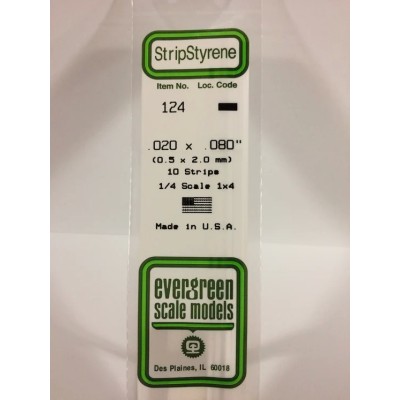 EVG124 .020 x .080 STRIPS 10/pk *5