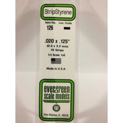 EVG126 .020 x .125 STRIPS 10/pk *5