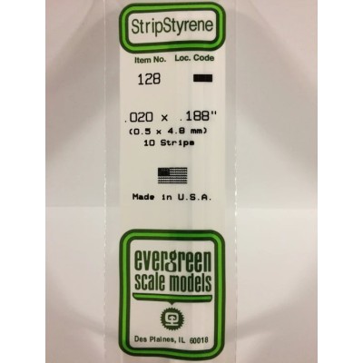 EVG128 .020 x .188 STRIPS 10/pk *5