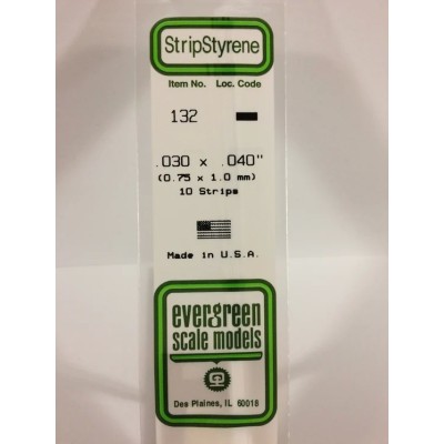 EVG132 .030 x .040 STRIPS 10/pk *5
