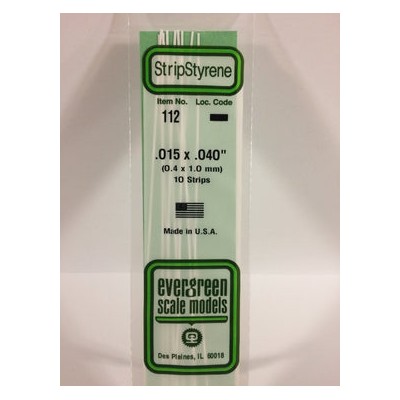 EVG112 .015 X .040 STRIPS 10/pk *5