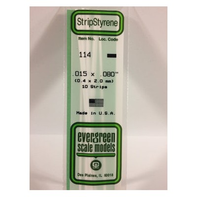 EVG114 .015 X .080 STRIPS 10/pk *5