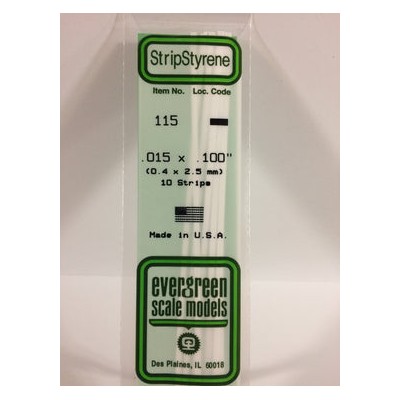 EVG115 .015 X .100 STRIPS 10/pk *5