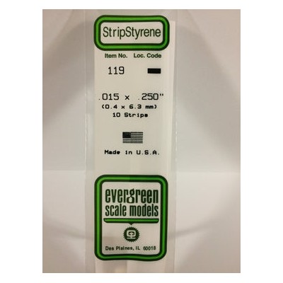 EVG119 .015 x .250 STRIPS 10/pk *5