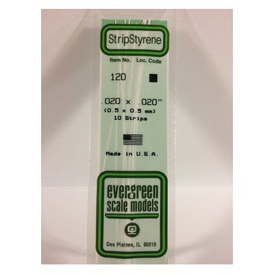 EVG120 .020 x .020 STRIPS 10/pk *5