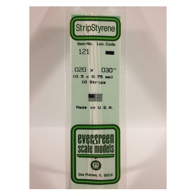 EVG121 .020 x .030 STRIPS 10/pk *5