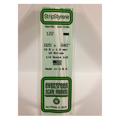 EVG122 .020 x .040 STRIPS 10/pk *5