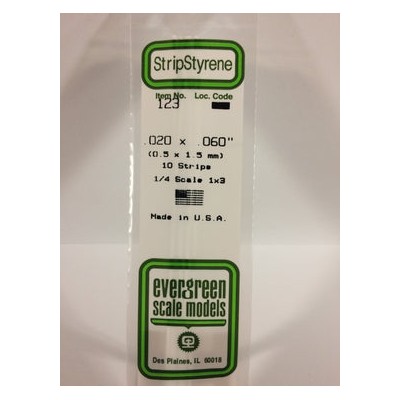 EVG123 .020 x .060 STRIPS 10/pk *5