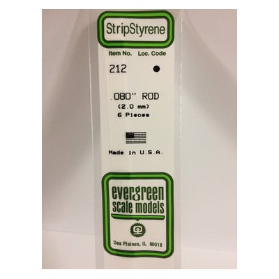 EVG212 .080" ROD 6/pk *5