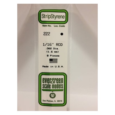 EVG222 .062" ROD 1/16" 8/pk *5