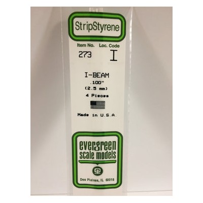 EVG273 .100" I-BEAM 4/pk *5