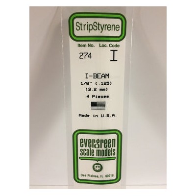 EVG274 .125" (1/8") I-BEAM 4/pk *5