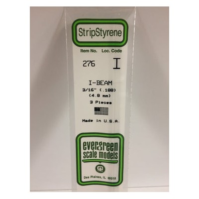 EVG276 .188" (3/16") I-BEAM 3/pk *5