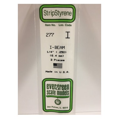 EVG277 .250" (1/4") I-BEAM 3/pk *5