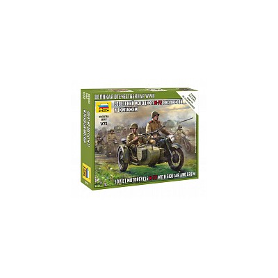 ZVD6277 SOVIET M-72 SIDECAR MOTORCYCLE w crew