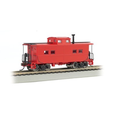 BAC16806 HO NORTHEAST STEEL CABOOSE-PAIINTED, UNLETTERED-RED