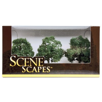 BAC32013 HO SCALE TREES-3"-3.5"OAK TREES(3)