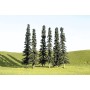 BAC32103 N SCALE TREES-3"-4" CONIFER TREES(9)