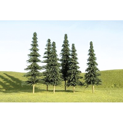 BAC32104 N SCALE TREES-3"-4" SPRUCE TREES(9)
