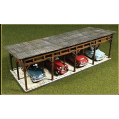 BAC39102 HO SCALE LASER-CUT CAR SHED KIT *