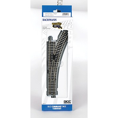 BAC44131 HO E-Z COMMAND DCC TURNOUT, right