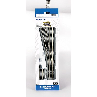 BAC44132 HO E-Z COMMAND DCC 5 turnout, left