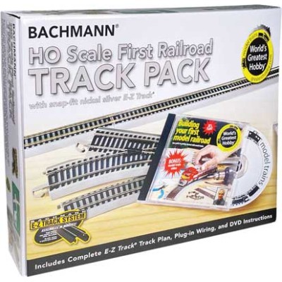 BAC44596 HO FIRST RAILROAD TRACK PACK W/nickel silver ho e-z track