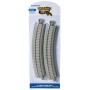 BAC44701 HO E-Z TRACK-NICKEL SILV. RAILS W/CONC TIES-18" RAD,CURVED TR(4)