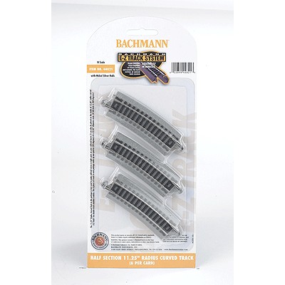 BAC44821 N 1/2 SECT. 11.25" RAD.CURVED TRACK(6CD)