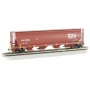 BAC73803 HO CANADIAN 4-BAY CYL.GRAIN HOPPER W/END OF TRAIN DEVICE-CN(OX.RED)
