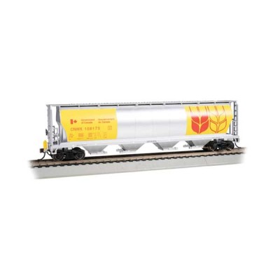 BAC73807 HO 4-BAY CYL.GRAIN HOPPER W/FLASHING END OF TRAIN DEVICE-GOV'T OF CANADA 108175