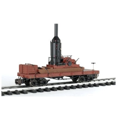 BAC95699 LOG SKIDDER W/CRATES ON 20' LOG CAR-L.S.